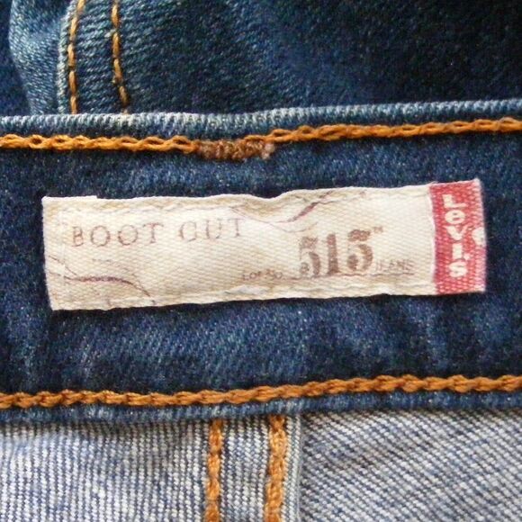 LEVI'S 515 Jeans, 16 Short, Bootcut, Dark wash, Blue, Cotton Blend, Made in MEX - Picture 11 of 13